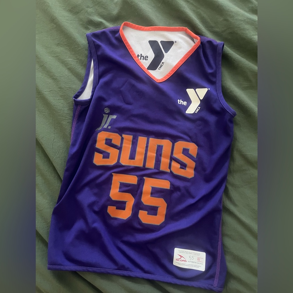 Phoenix SUNS White Jr. Suns Basketball Jersey reversible